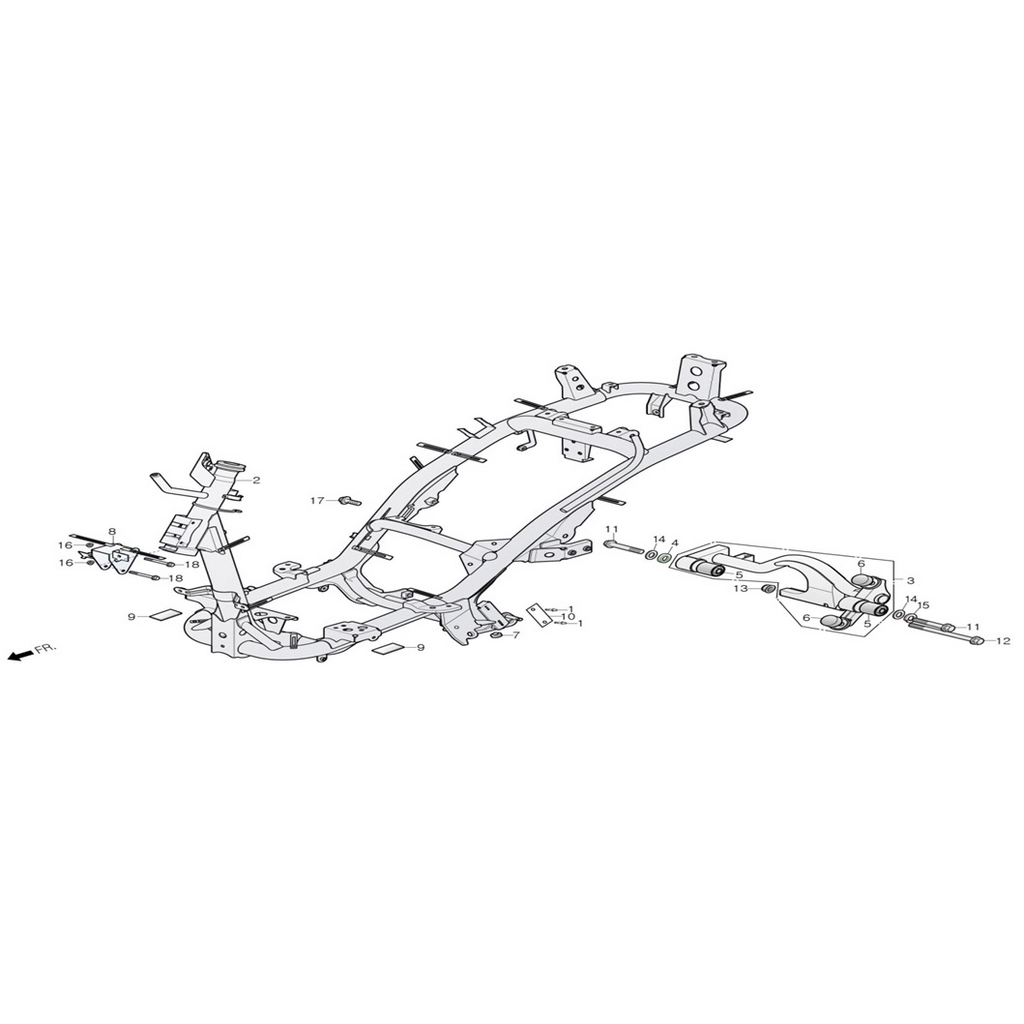 DAELIM NC125 (DL125DRT) BRAKET SIPERLIK BAGLANTI #DL125-DRT F2608
